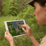 Woman using a tablet